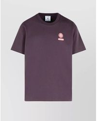 CASABLANCA - Plum Cotton T-Shirt Crew Neck - Lyst