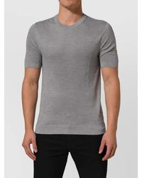 Dolce & Gabbana - Silk Crew Neck Short Sleeve T Shirt - Lyst