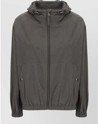 DUNST - Cotton Blend Hooded Jacket Elastic Cuffs Hem - Lyst