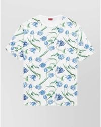 KENZO - Floral-Print Cotton Short-Sleeve T-Shirt - Lyst