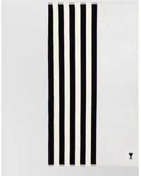 Ami Paris - Cotton Striped Beach Towel Scarf - Lyst