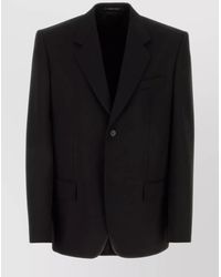 Balenciaga - Wool Single-Breasted Blazer Jacket - Lyst