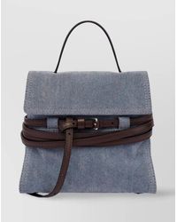 Moschino - Top Handle Shoulder Bag With Detachable Belt - Lyst