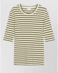 Closed - Cotton Blend Stripe Crew Neck Sweater - Lyst