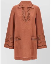 Fortela - Genevieve Shirt Dress Embroidered Front Pockets - Lyst