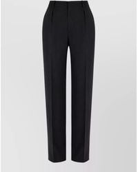 Saint Laurent - Tailored Pants Pleats Belt Loops Pockets - Lyst