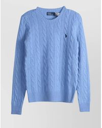 Polo Ralph Lauren - Cashmere Wool Cable-Knit Slim-Fit Crew-Neck Jumper - Lyst