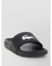 Lacoste - Signature Slides Flat Sole Open Toe - Lyst