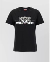 KENZO - Cotton Printed Short-Sleeve T-Shirt - Lyst