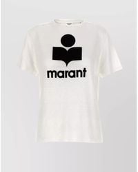 Isabel Marant - Linen Logo-Print T-Shirt - Lyst