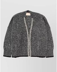 Circus Hotel - Cardigan Mouliné Knit Long Sleeves - Lyst