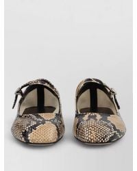 Aeyde - Uma Mary Jane Flat Snake Print Shoe - Lyst