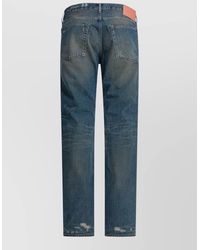Acne Studios - Straight Leg Denim Jeans Distressed Contrast Panels - Lyst