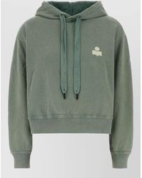 Isabel Marant - Cotton Blend Salmy Hooded Sweatshirt - Lyst