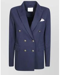 Circolo 1901 - Cotton Slim-Fit Double-Breasted Jacket - Lyst