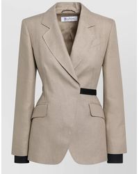 Max Mara - Single Breasted Jacket Notch Lapel Flap Pockets - Lyst