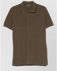Tom Ford - Cotton Polo Shirt Short Sleeve Design - Lyst