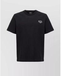 A.P.C. - Organic Cotton Regular-Fit Logo-Embroidered T-Shirt - Lyst