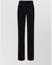 Versace - Virgin Wool Straight-Leg Trousers - Lyst