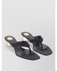 Saint Laurent - Sip Thong Sandal Leather Plexiglass Heel - Lyst