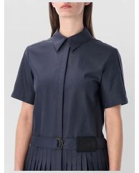 Loewe - Cotton-Blend Pleated Mini Shirt Dress - Lyst