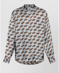 Dries Van Noten - Patterned Spread Collar Long Sleeve Shirt - Lyst
