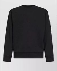 C.P. Company - Cotton Crewneck Sweatshirt Lens Arm Pocket - Lyst