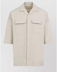 Rick Owens - Cotton Oversized Short-Sleeve Shirt Jacket - Lyst