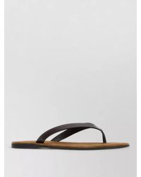 The Row - Leather Beach Thong Sandals Flat Sole - Lyst