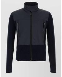 Moncler - High Collar Knit Cardigan Long Sleeves - Lyst
