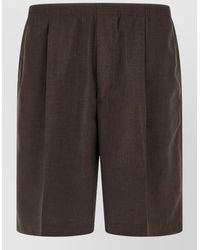 Cellar Door - Arno Pleated Bermuda Shorts Zip Pocket - Lyst