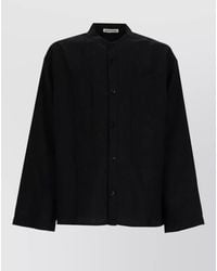 YMC - Collarless Jacket Long Sleeves Chest Pockets - Lyst