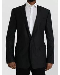 Dolce & Gabbana - Silk Virgin Wool Single-Breasted Blazer - Lyst