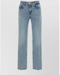 7 For All Mankind - Faded Wash Five-Pocket Denim Trousers - Lyst