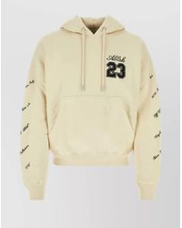 Off-White c/o Virgil Abloh - Cotton Oversized Hoodie With Drawstring And Graphic Print - Lyst
