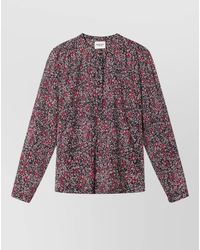 Isabel Marant - Floral Print Long Sleeve Blouse - Lyst
