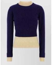 Jil Sander - Wool Blend Sweater Mock Neck Design - Lyst