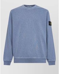 Stone Island - Crew Neck Sweatshirt Long Sleeves Ribbed Trims - Lyst