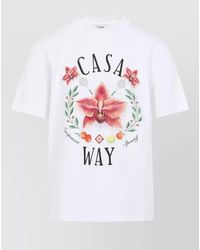 CASABLANCA - Organic Cotton Graphic Logo-Print T-Shirt - Lyst