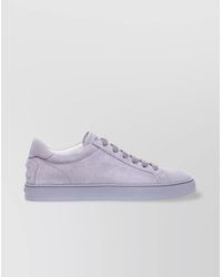 Tod's - Low-Top Suede Calfskin Sneakers With Heel Gommini - Lyst