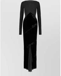 Rick Owens - Silk Panelled Slim-Fit Long-Sleeve Maxi Dress - Lyst