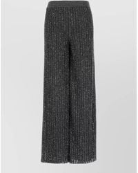 Missoni - Metallic Knit Wide-Leg Trousers - Lyst