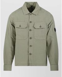 C.P. Company - Linen Cotton Long Sleeve Shirt Jacket - Lyst