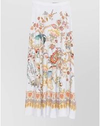 Etro - Silk Floral-Print A-Line Maxi Skirt - Lyst