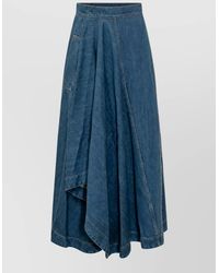 Givenchy - Asymmetric Long Denim Skirt - Lyst