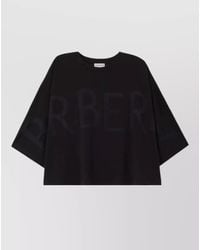 Burberry - Logo Cotton Crew Neck Relaxed T-Shirt - Lyst