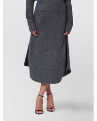 Entire studios - Wool-Blend Asymmetric Midi Skirt - Lyst