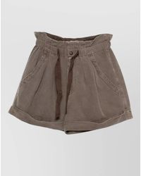 Isabel Marant - Nirma Cotton And Linen Canvas Shorts - Lyst