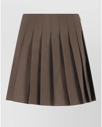 MM6 by Maison Margiela - High Waist Midi Skirt Pleated Design - Lyst
