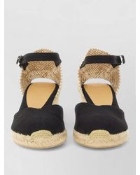 Castañer - Espadrille Peep Toe Woven Ankle Strap - Lyst